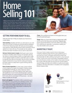 Agents advice when selling your home